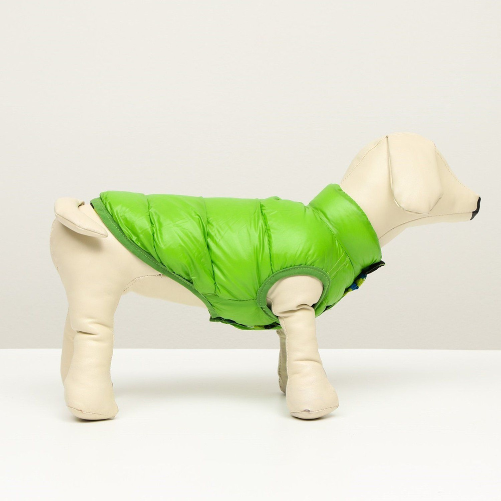 Куртка для собак Sima-Land двухсторонняя зелёная #1