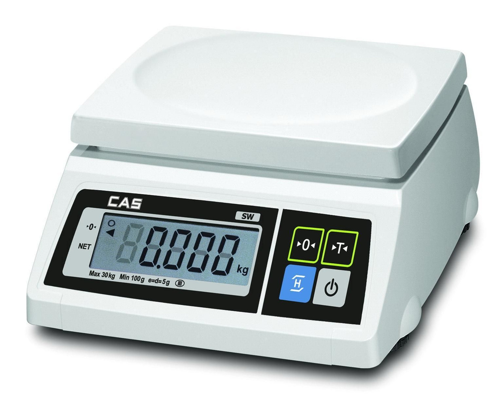Весы электронные порционные CAS SW-20, весы кухонные настольные с адаптером, до 20 кг  #1
