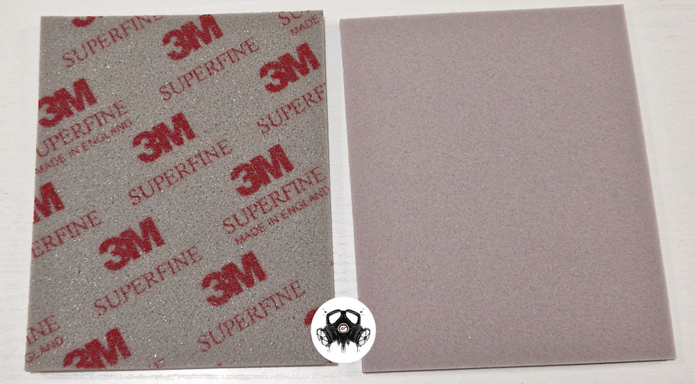 Абразивная губка 3M Superfine P400-Р500 Art.: 03810 / Made in ENGLAND / Губка шлифовальная супертонкая #1