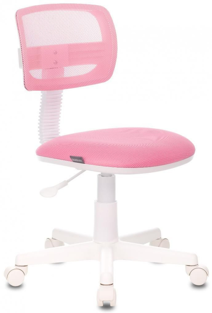 Кресло детское Бюрократ CH-W299 цвет розовый TW-06A TW-13A, сетка / ткань, крестовина пластик белый (1121964) #1