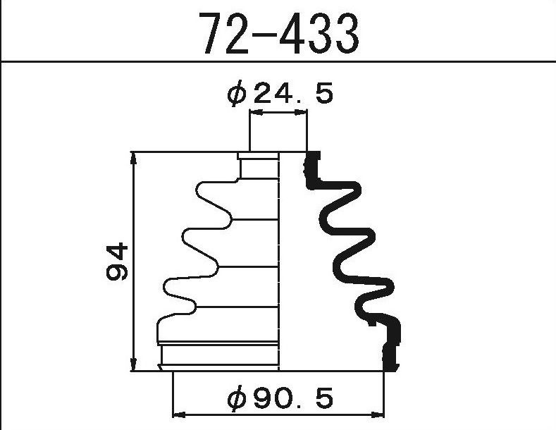 Пыльник шруса внешнего Maruichi 72-433 - MARUICHI RUBBER арт. 72433 ...