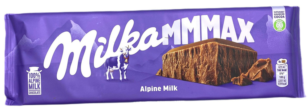 Шоколадная плитка Milka Alpine Milk MAX / Милка Альпийское молоко Макс 270гр (Германия)  #1