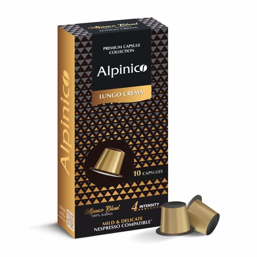 Кофе в капсулах Alpinico Lungo Crema для системы Nespresso Неспрессо, 100% Арабика, 10 шт  #1