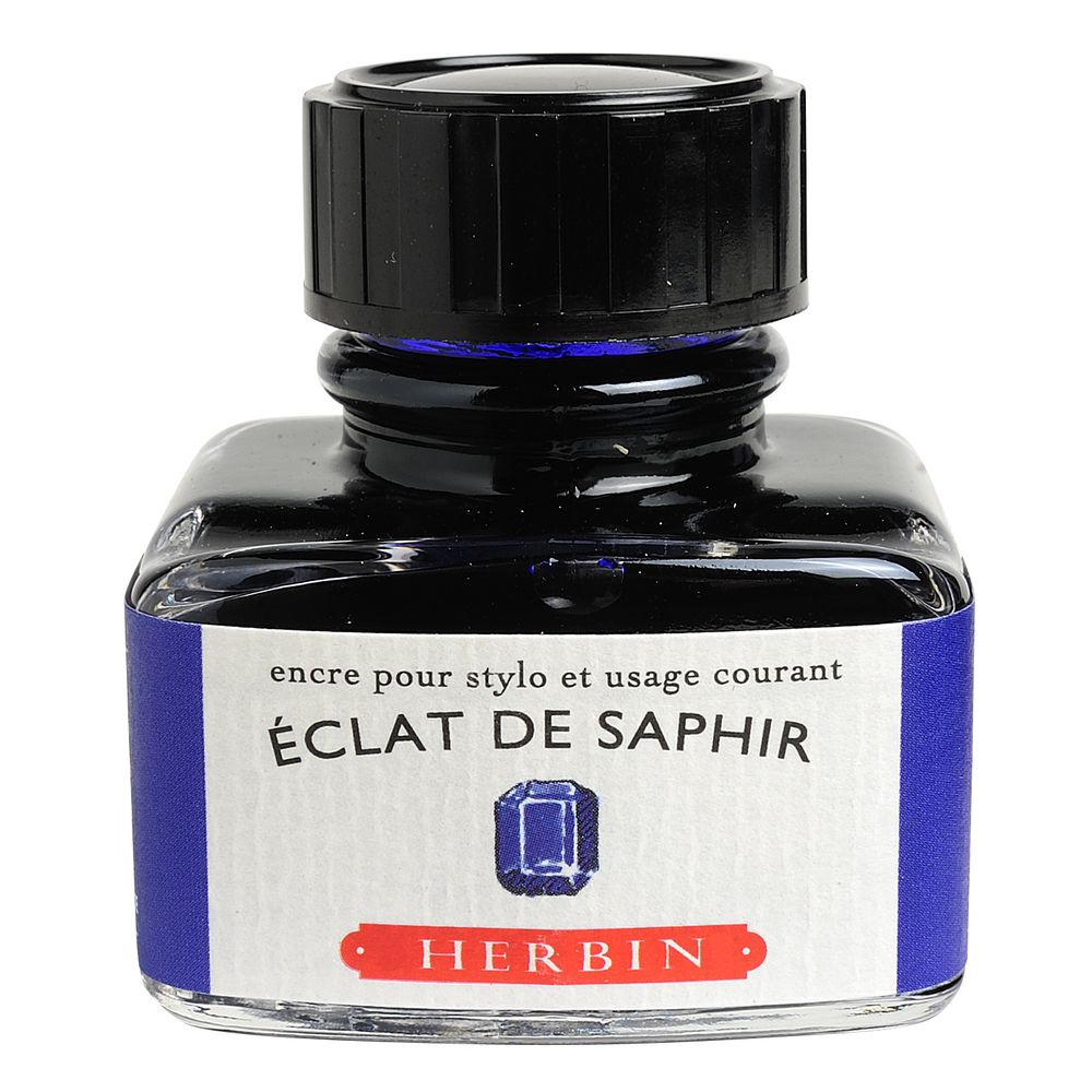 Чернила в банке Herbin, 30 мл, Eclat de saphir Синий сапфир #1