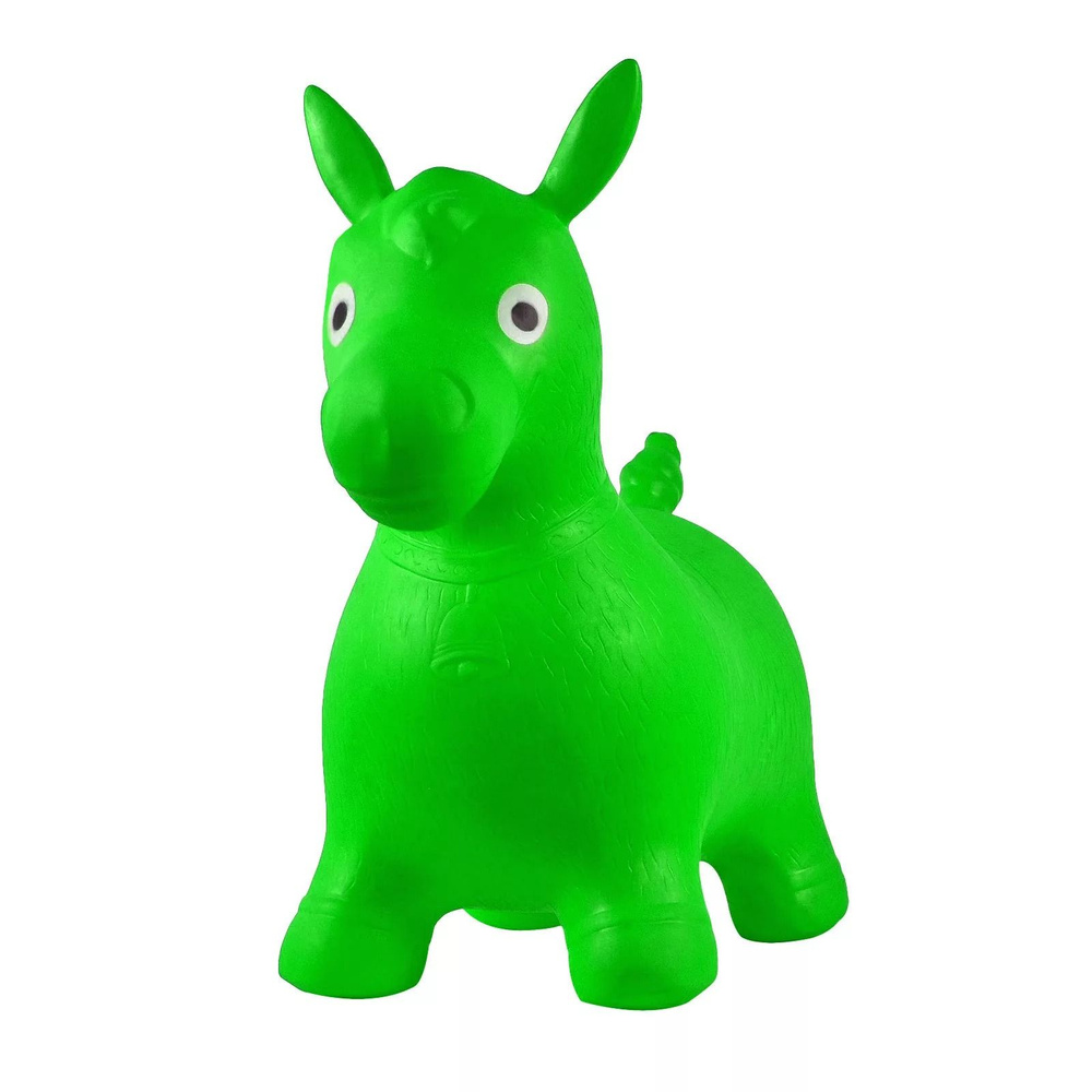 Игрушка-прыгун ослик, детский прыгун, скакун, попрыгун, зеленый  #1