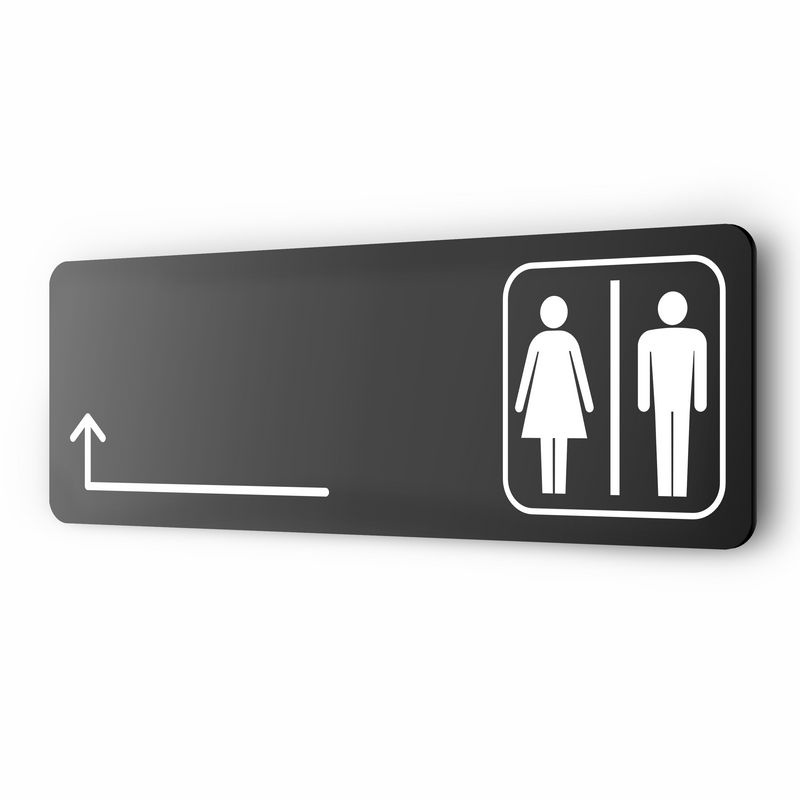 Табличка Туалет налево и направо, навигационный знак для офиса, кафе, ресторана, фитнес-клуба, отеля, #1