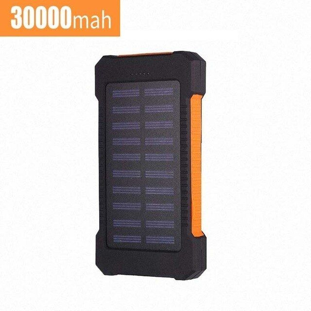 Внешний аккумулятор для телефона (Powerbank) 30000mAh с солнечной батареей  #1