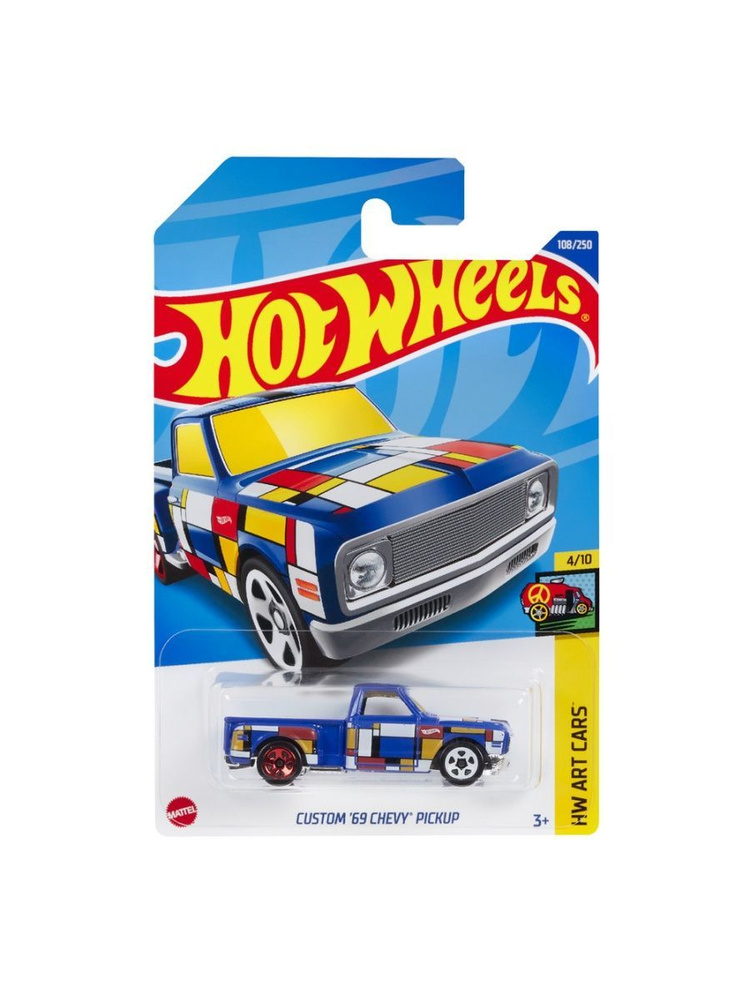 HCX45 Машинка металлическая игрушка Hot Wheels коллекционная модель CUSTOM 69 CHEVY PICKUP синий  #1