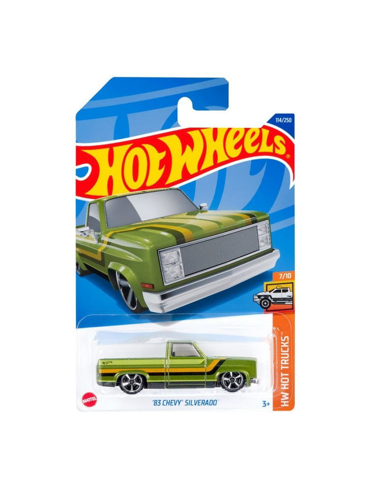 HCV33 Машинка металлическая игрушка Hot Wheels коллекционная модель 83 CHEVY SILVERADO зеленый  #1
