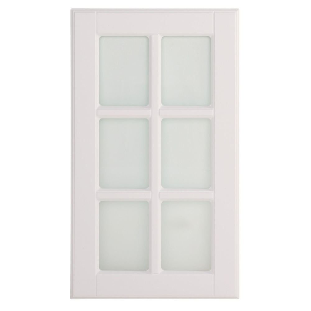 Фасад кухонный со стеклом Beneli ЛЕДА, белый, 40х70см, 1 шт #1