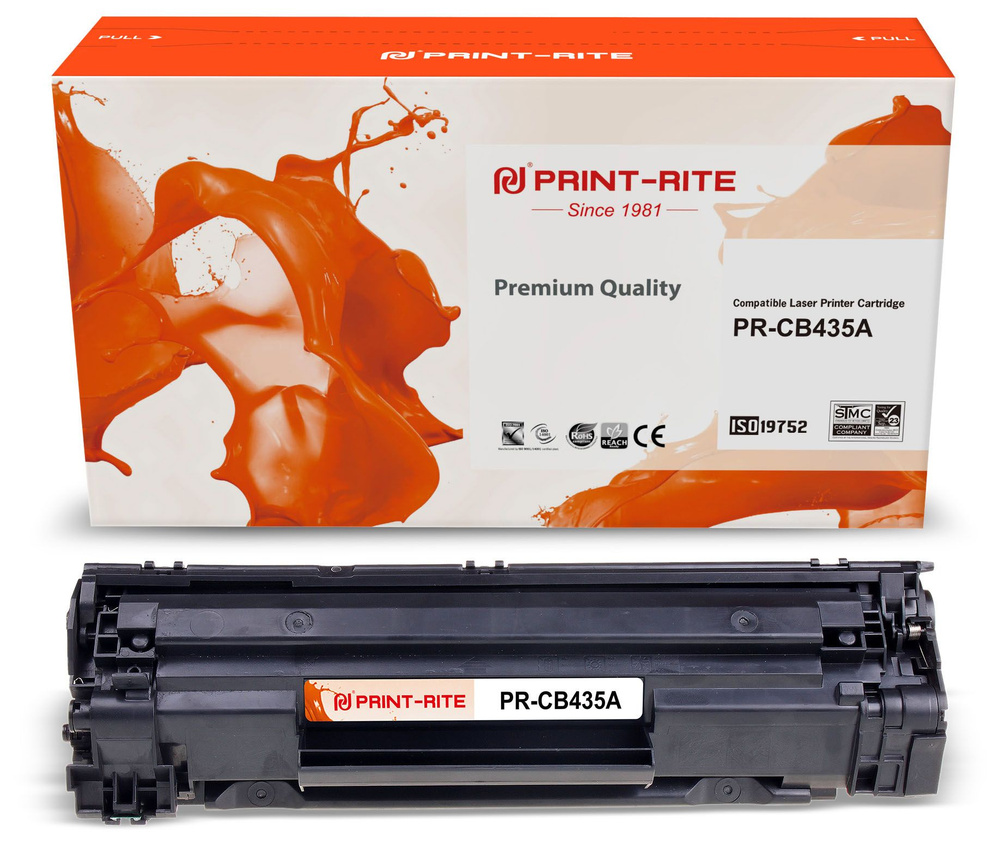 Картридж лазерный Print-Rite TFH919BPU1J1 PR-CB435A CB435A черный (1500стр.) для HP LJ P1005/P1006  #1