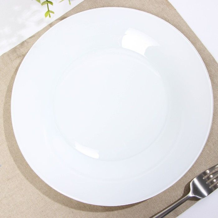 Тарелка обеденная "Зефир",  25 см, цвет белый #1