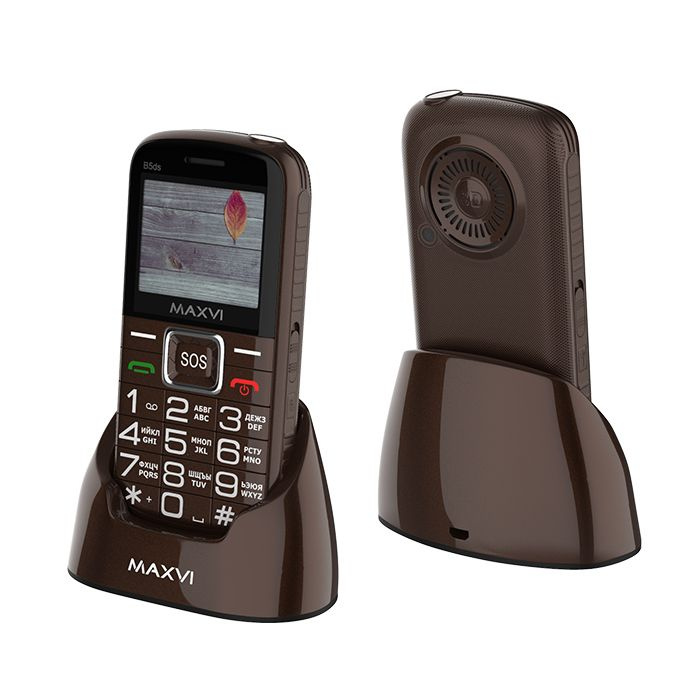 Мобильный телефон кнопочный 2 SIM-карты Maxvi B5ds brown #1