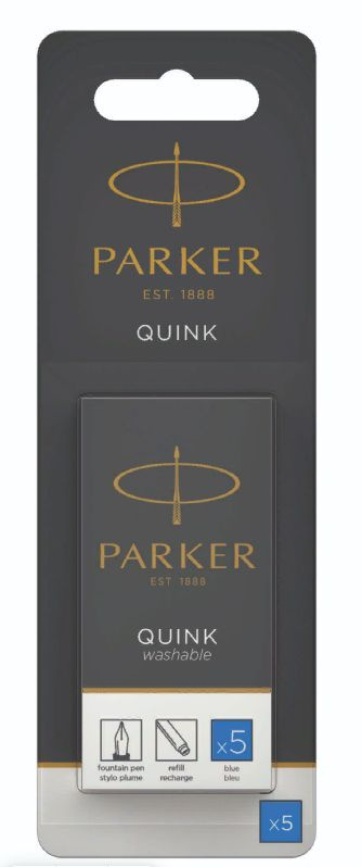 Картриджи чернильные Parker "Cartridge Quink" смываемые синие, 5шт., блистер  #1