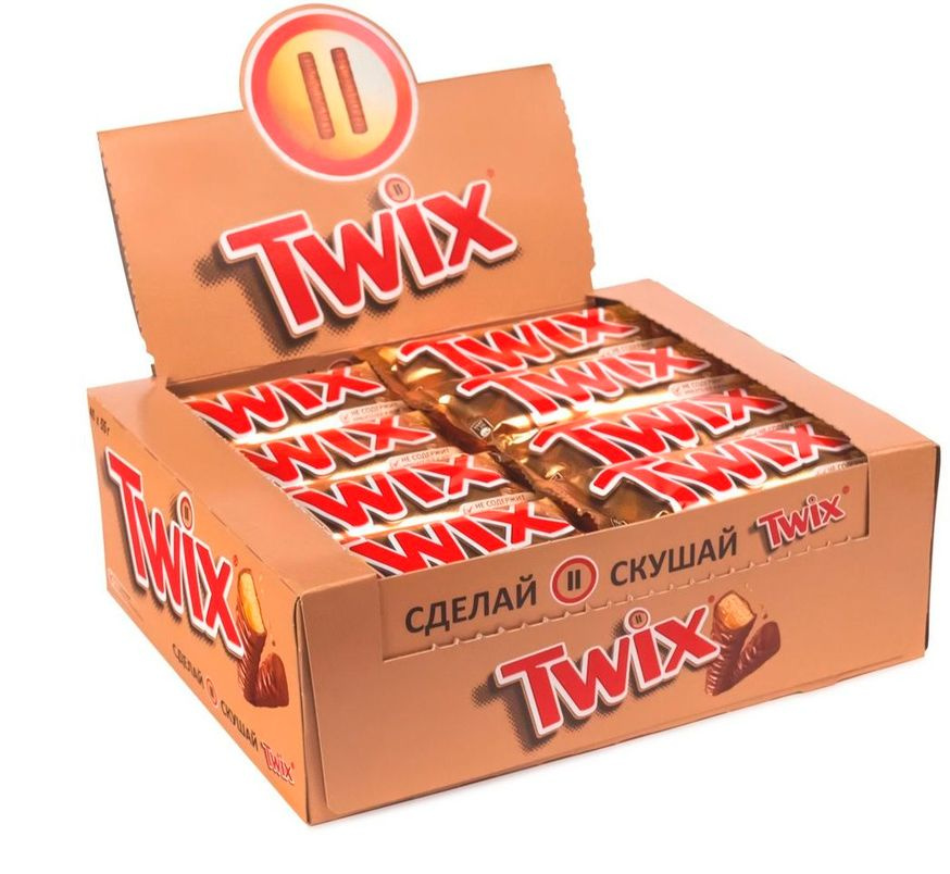 Шоколадный батончик Twix (Твикс) 55 гр х 40 шт #1