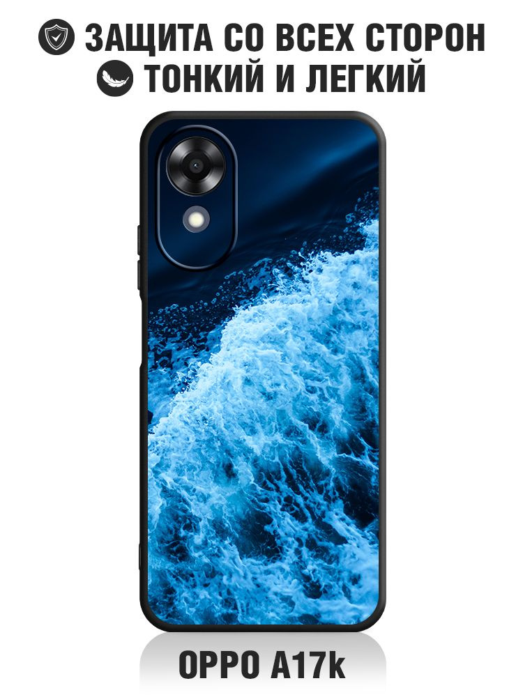 Силиконовый чехол с принтом для Oppo A17k / Оппо А17к DF oCase-08 (black) Art125  #1