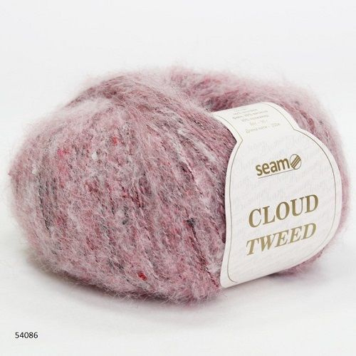 Пряжа Seam Cloud Tweed Сеам Клауд Твид, 54086, 40% альпака файн 30% вискоза 30% полиамид, 50г, 150м, #1