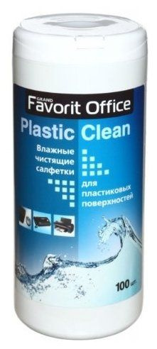 Салфетки влажные чистящие для пластика 100 шт, Favorit Office F 230007 Plastic Clean универсально для #1