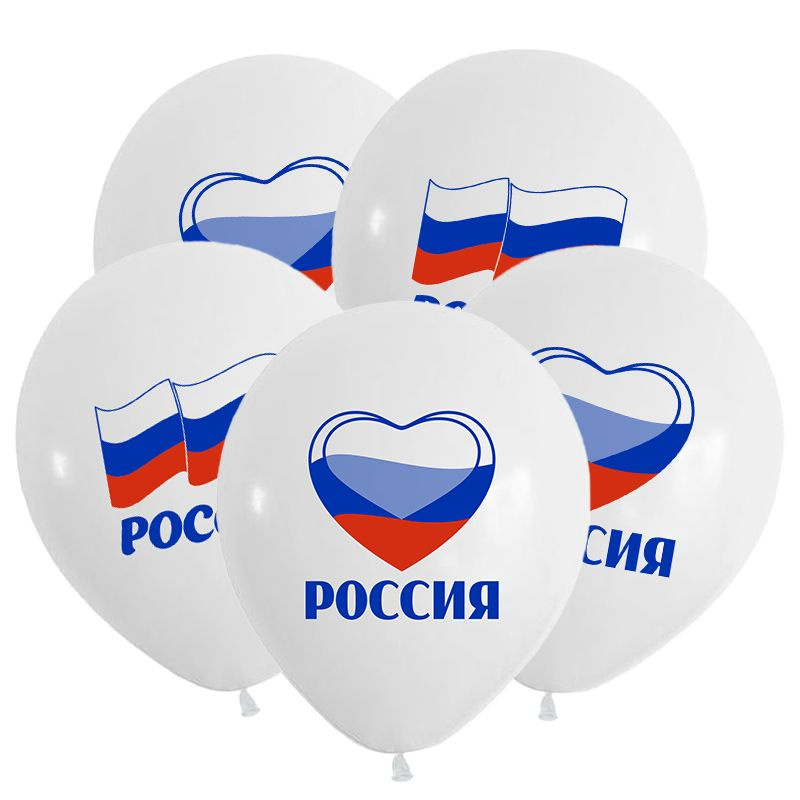 Набор воздушных шаров/Россия (2 дизайна), Ассорти Пастель /30 см/50 шт.  #1