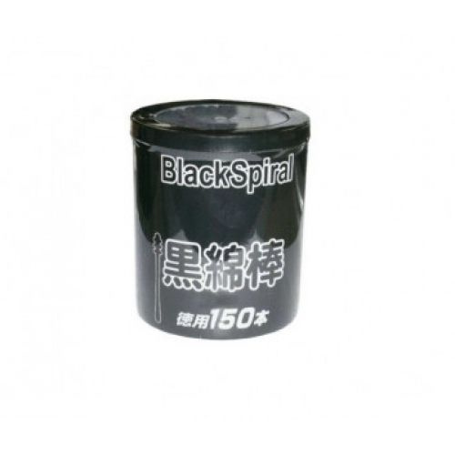 GEL Black Spiral Ватные палочки косметологические черные 150 шт  #1