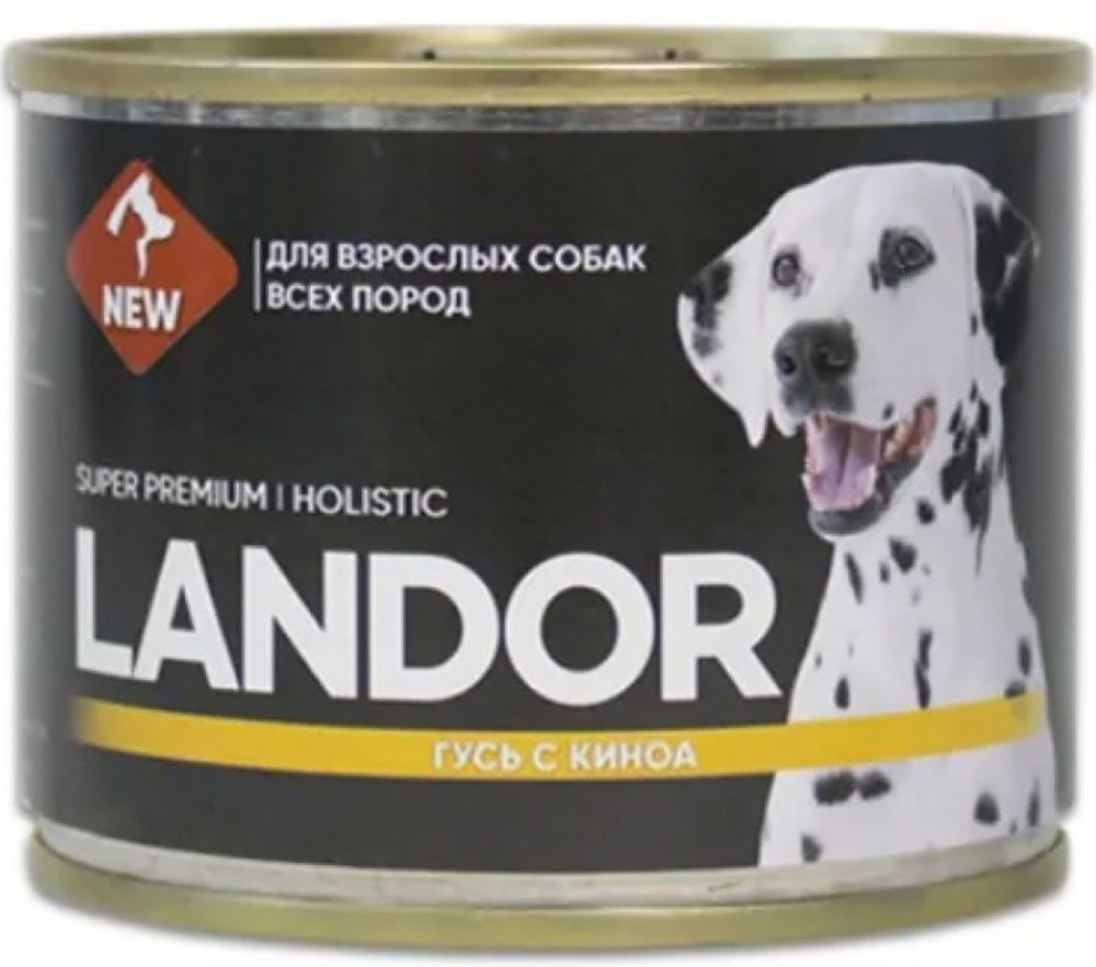 Корм Landor Holistic (паштет) для собак, гусь с киноа, 200 г x 6 шт #1