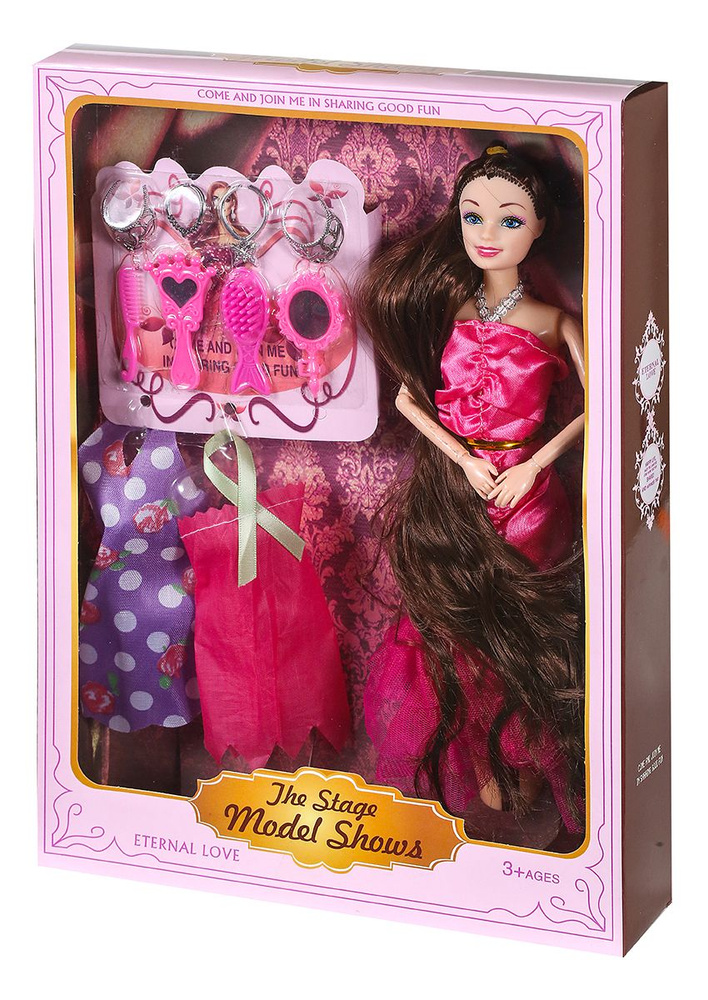 Кукла модница в красивом платье на шарнирах с аксессуарами типа Барби. Уцененный товар  #1