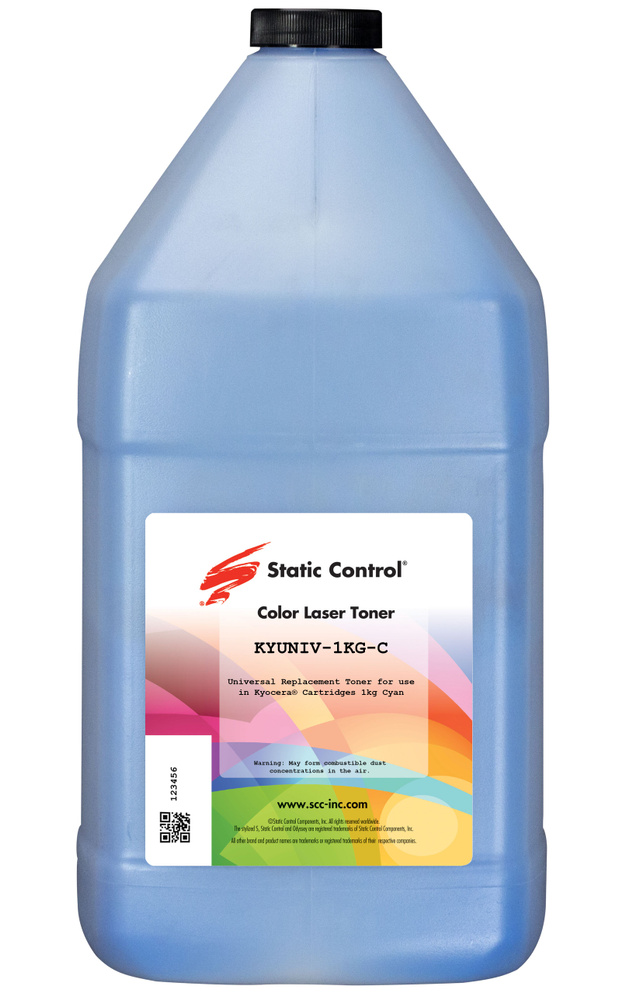 Тонер Static Control для Kyocera 540 - тонер (KYUNIV1KGC) 1000 гр, голубой #1