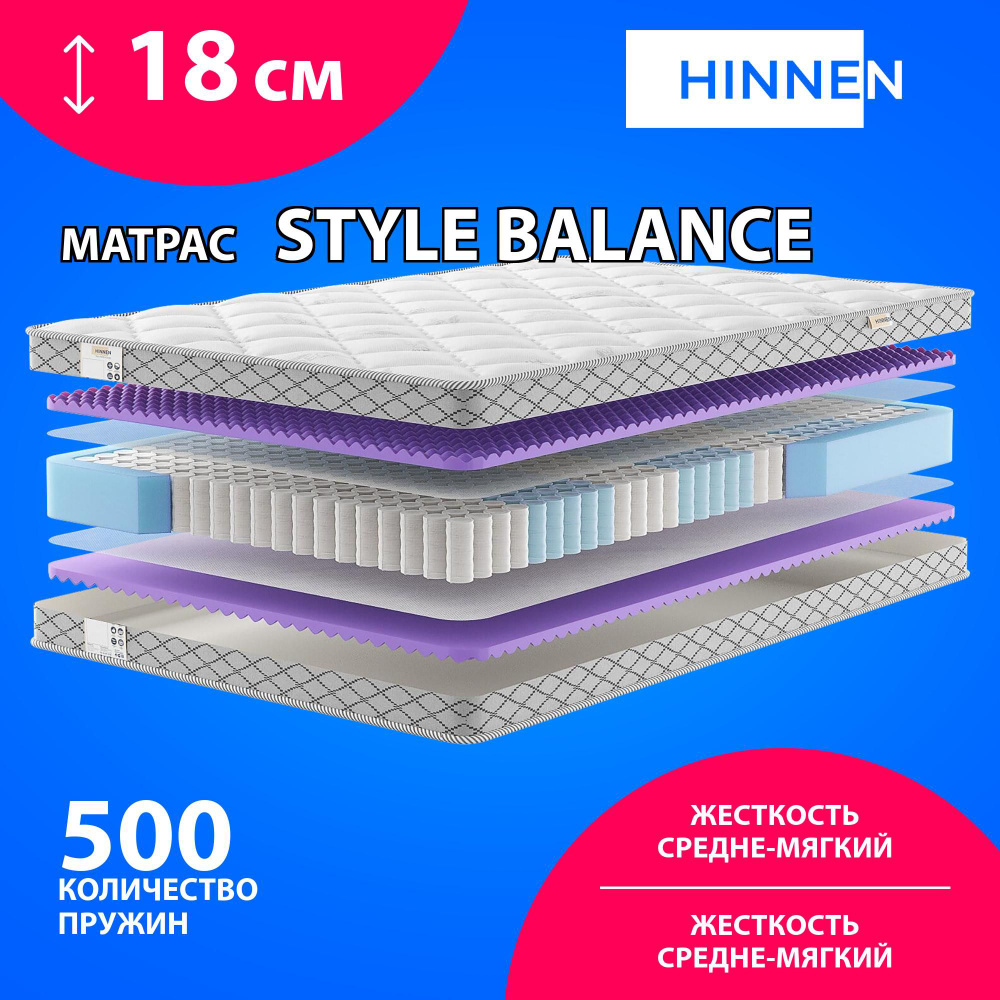 Hinnen Матрас Style Balance, Независимые пружины, 140х200 см #1