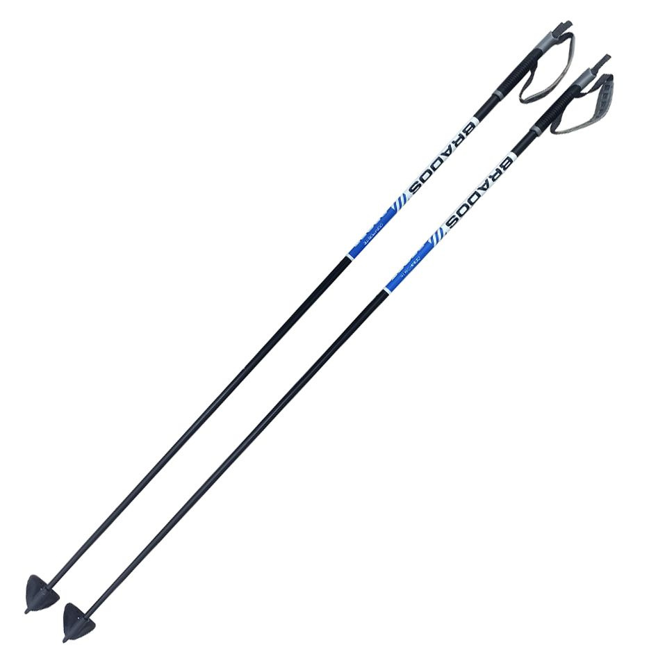 Палки лыжные стеклопластиковые Brados Sport (голубой) 125см #1