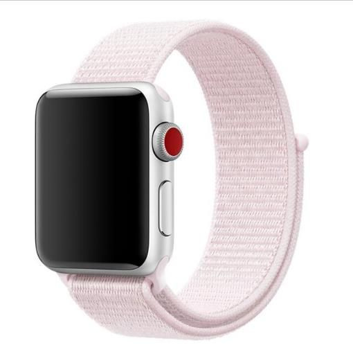Нейлоновый тканевый ремешок для Apple Watch - SE/38-40-41 мм , светло-розовый  #1