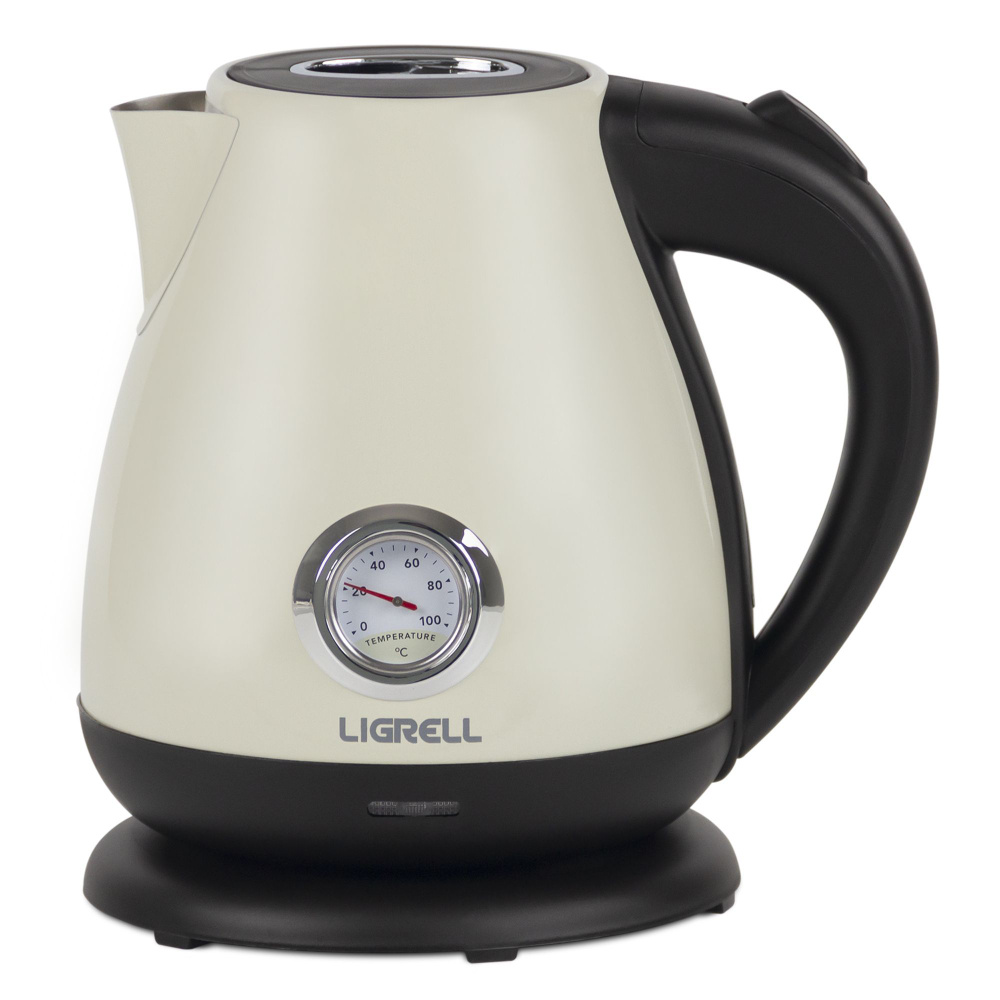 LIGRELL Электрический чайник LEK-1728ST, черный, кремовый #1