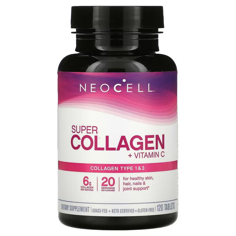 NeoCell, Super Collagen + C, добавка с коллагеном и витамином C, 120 таблеток  #1