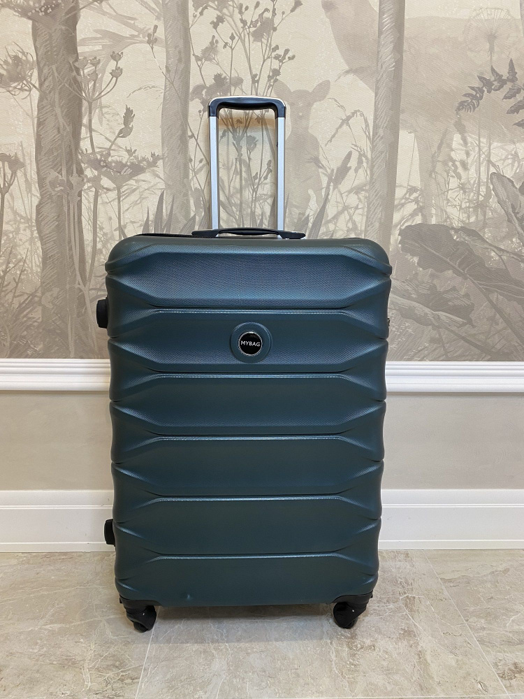 Чемодан большой зелёный из полипропилен чемодан размер L  #1