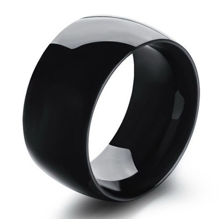 Кольцо из нержавеющей стали Классическое 10 мм Black #1