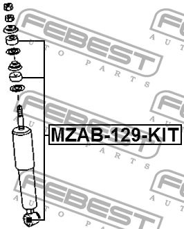 Febest Сайлентблок, арт. MZAB-129-KIT, 1 шт. #1