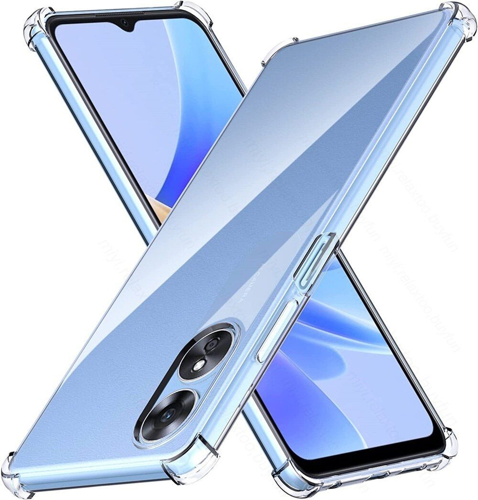 Чехол для OPPO A17 / на Оппо А17 (прозрачный, защита камеры, углов ...