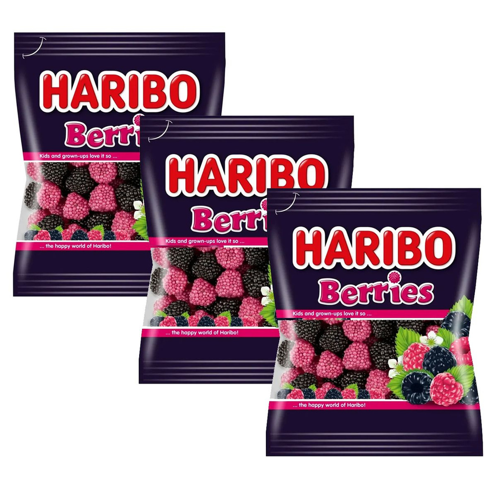 Мармелад жевательный Haribo Berries 3шт по 175гр из Германии #1