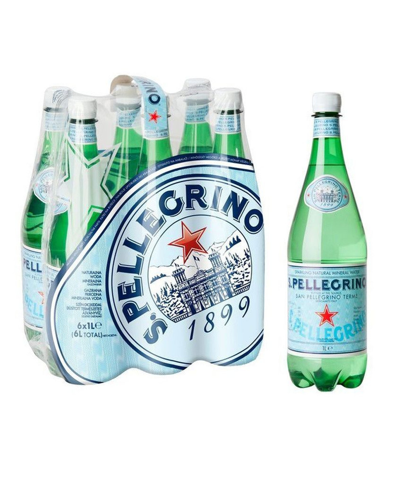 S.Pellegrino Вода Минеральная Газированная 1000мл. 6шт #1