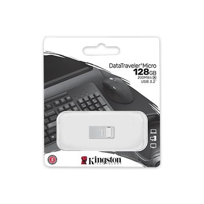 Kingston USB-флеш-накопитель Флеш USB 128GB 3.1 DTMC3G2/128GB металл, черный  #1