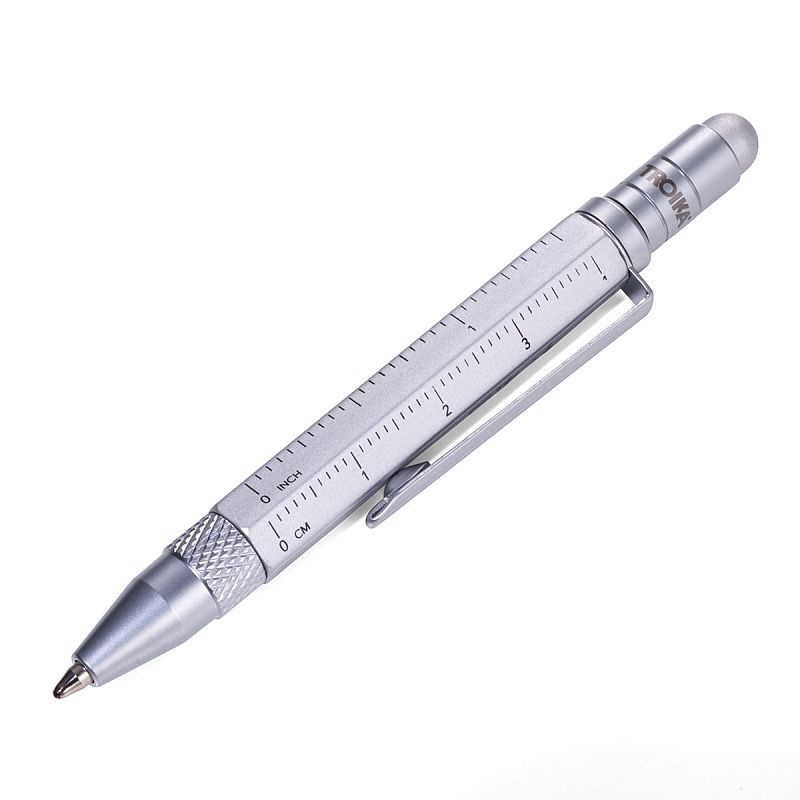 Ручка шариковая TROIKA многофункциональная CONSTRUCTION LILIPUT, 82 х 8 х 11 мм, цв.серебристый  #1