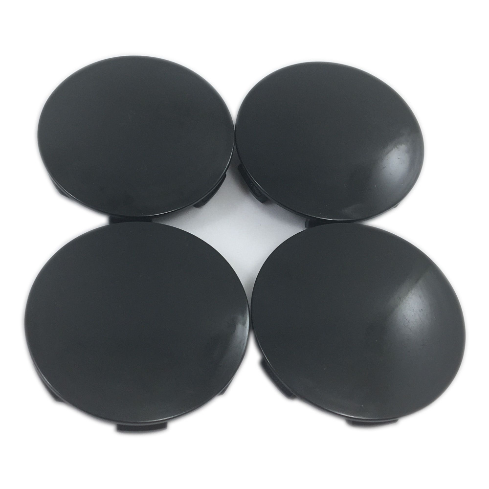 Колпачки на литые диски 60/57/10 мм -4 шт / Заглушки ступицы пластиковые черные для дисков Tech Line #1