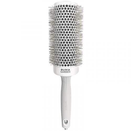 Термобрашинг Olivia Garden Expert Blowout Speed XL Wavy Bristles White & Grey ID2027 для волос, 55 мм #1