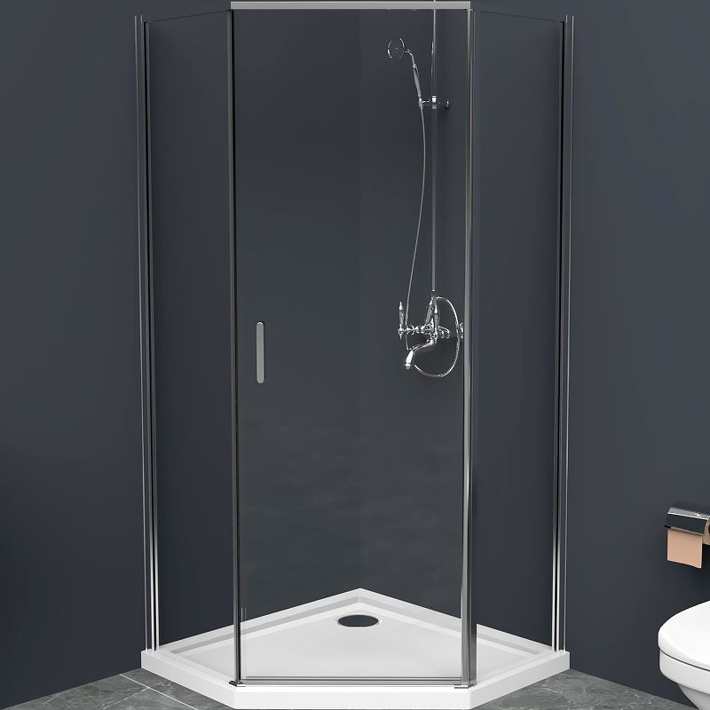 Душевой уголок BelBagno Uno 80х80 UNO-195-P-1-80-C-Cr профиль Хром стекло прозрачное  #1