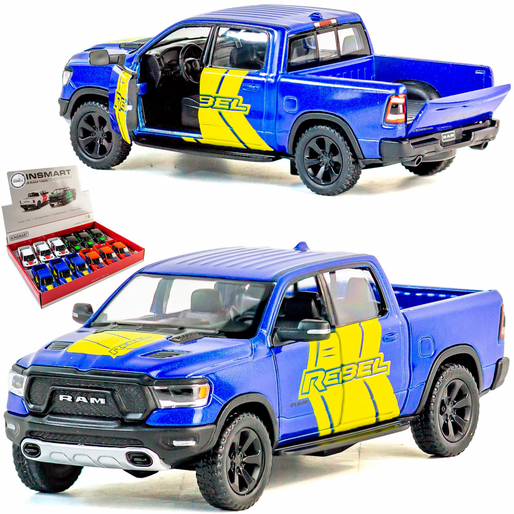 Машинка игрушка металлическая 1:46 2019 Dodge RAM 1500 Livery Edition (Додж  Рам), 12,5 см., детская, инерционная / Синий - купить с доставкой по  выгодным ценам в интернет-магазине OZON (694951181)