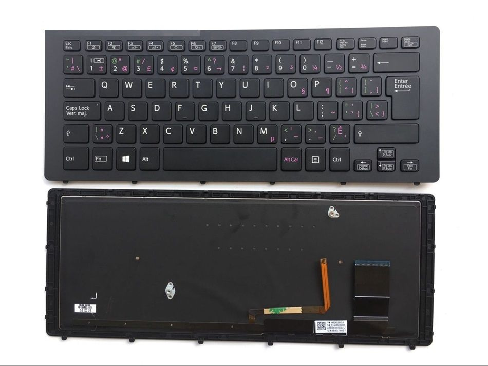 Клавиатура для ноутбука Sony Vaio SVF15N, SVF15N100C, SVF15N14CXB, SVF15N14CXS, SVF15N17SGB черная,  #1