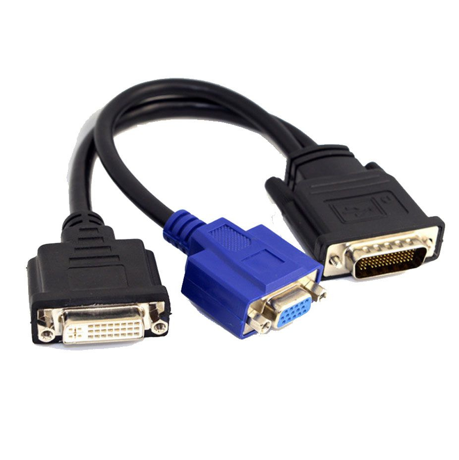 DMS59 -> 1 х VGA + 1 x DVI переходной кабель на 2 монитора - купить с ...