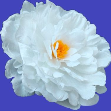 Брошь цветок ПИОН ГИГАНТ. Цвет ярко-белый/d 18. #1