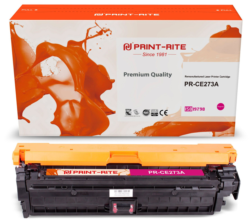 Print-Rite PR-CE273A картридж лазерный (HP 650A - CE273A) пурпурный 13500 стр  #1
