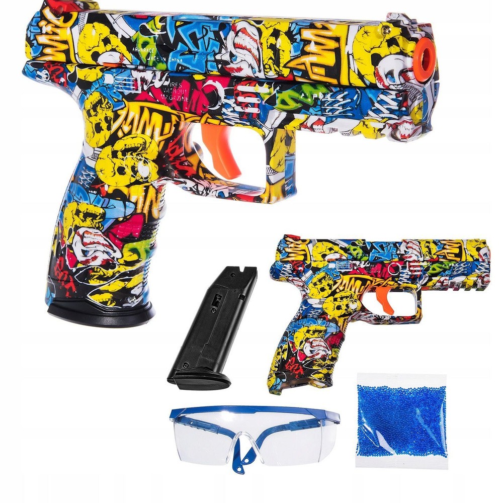 Пистолет Glock-21 стреляющий гелевыми шариками - орбизами / Детское игрушечное оружие  #1