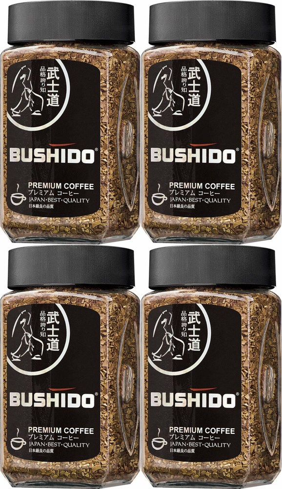 Кофе Bushido Black Katana растворимый, комплект: 4 упаковки по 100 г  #1